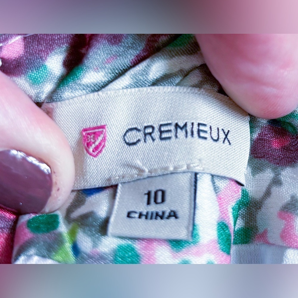Cremieux Floral Sundress Dress S M Accordion Pleat Cottage Grandma Core Romance - Picture 4 of 7